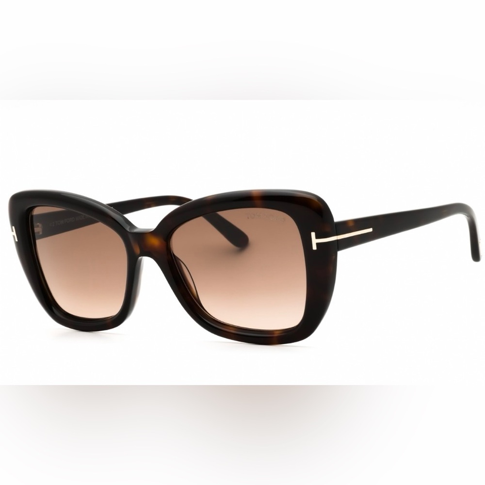 Tom Ford Dark Havana Maeve Butterfly Sunglasses (NWT)